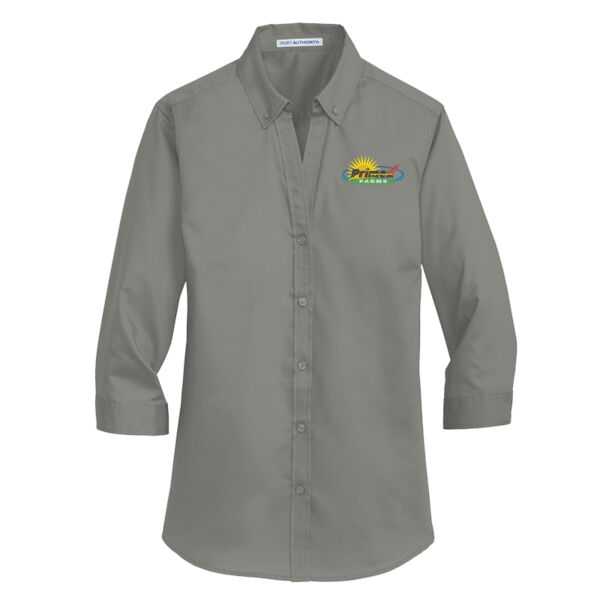 Port Authority Women's 3/4-Sleeve SuperPro Twill Shirt Thumbnail