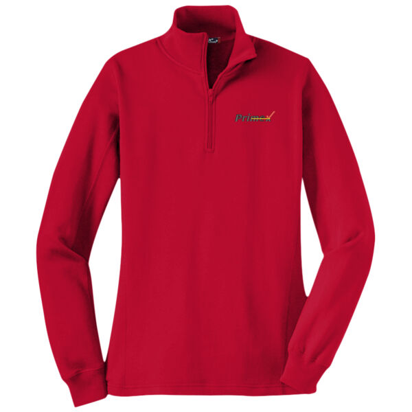 ladies 1/4 Zip Sweatshirt Thumbnail